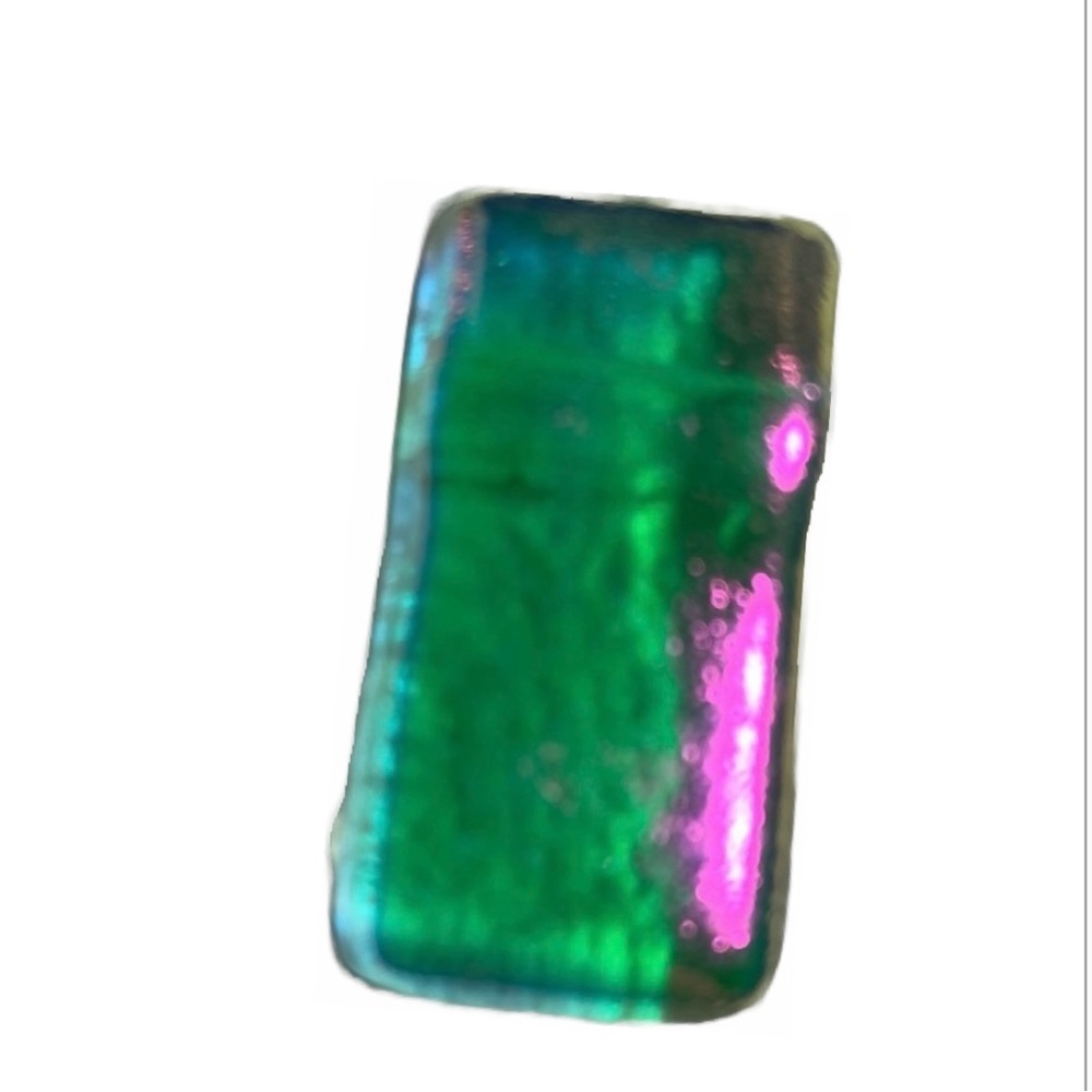 Paula Radke pendant. Great colors. Iridescent pink, green